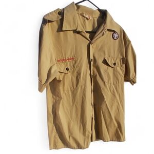 Mens Boyscout Of America Button Up Shirt Uniforme Large